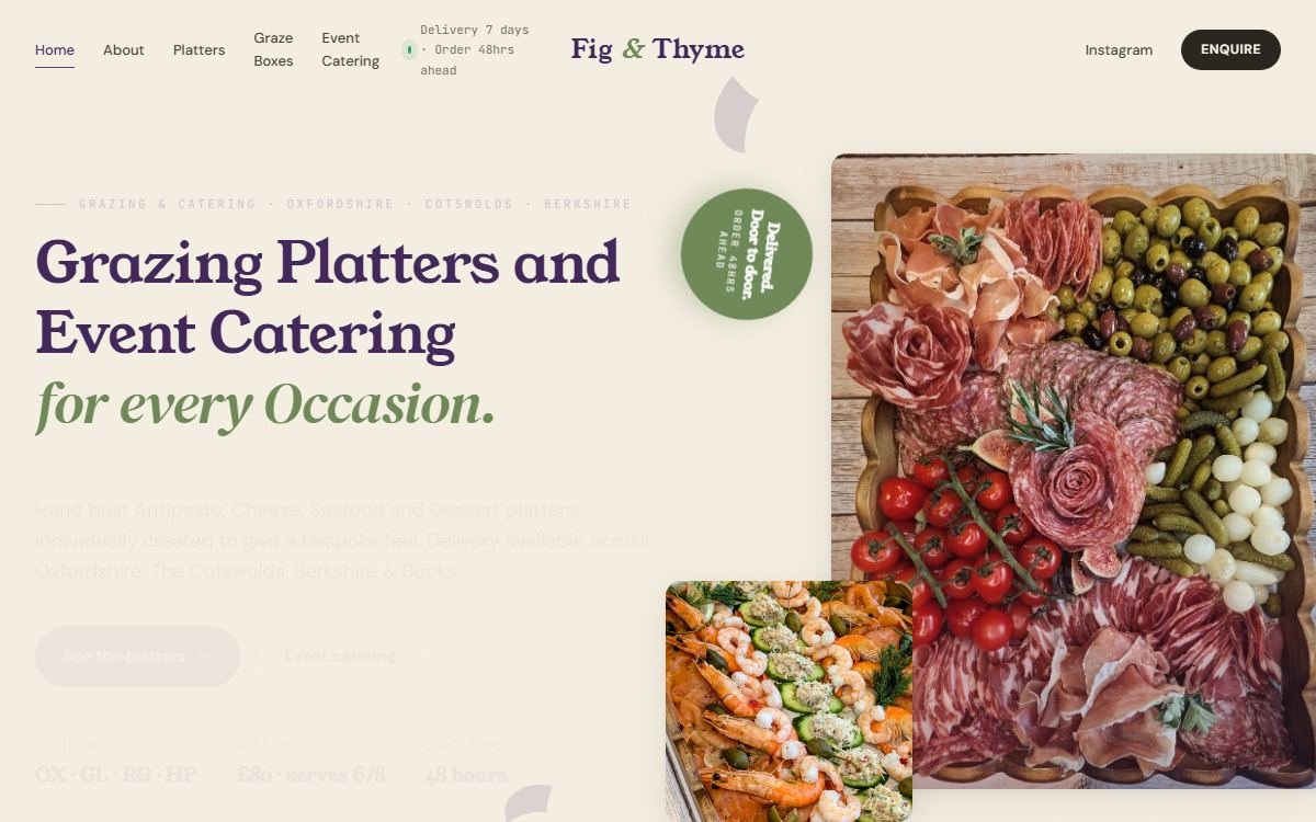 Fig & Thyme live website