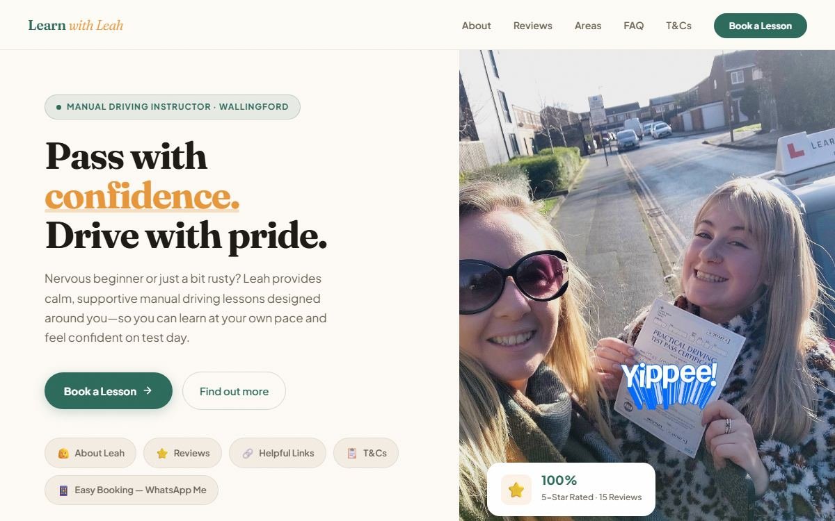 Learn With Leah live website