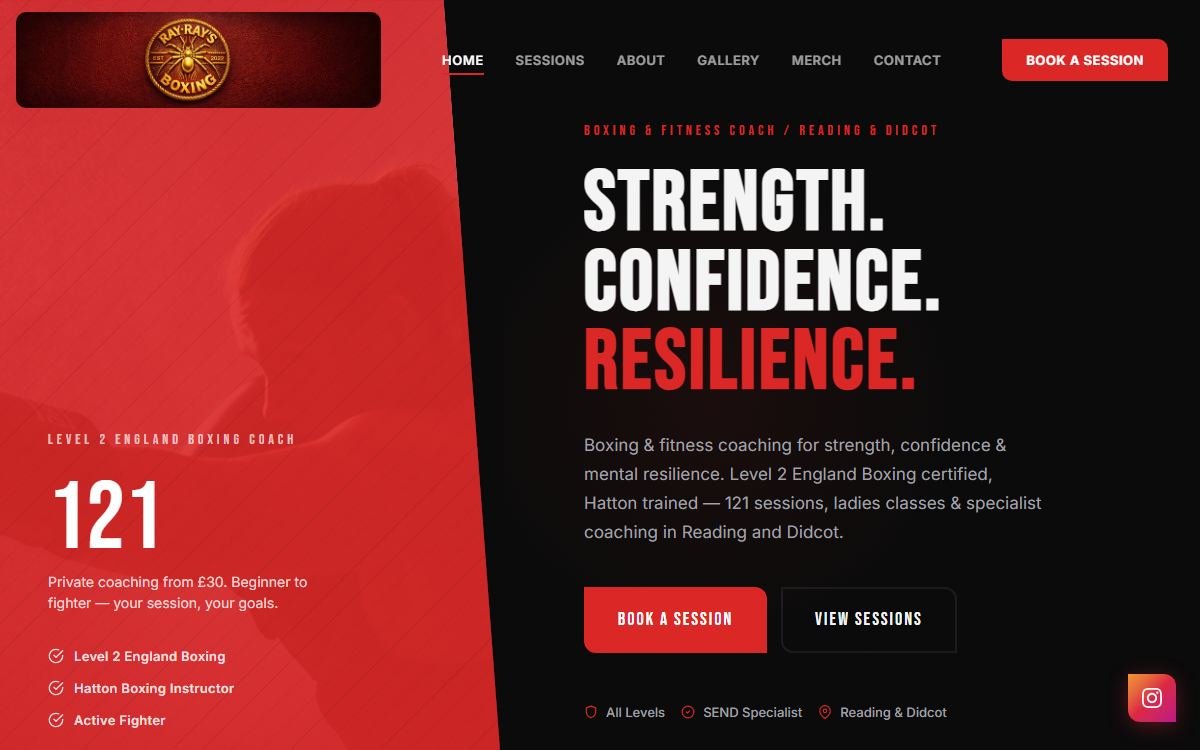 Ray Ray's Boxing live website