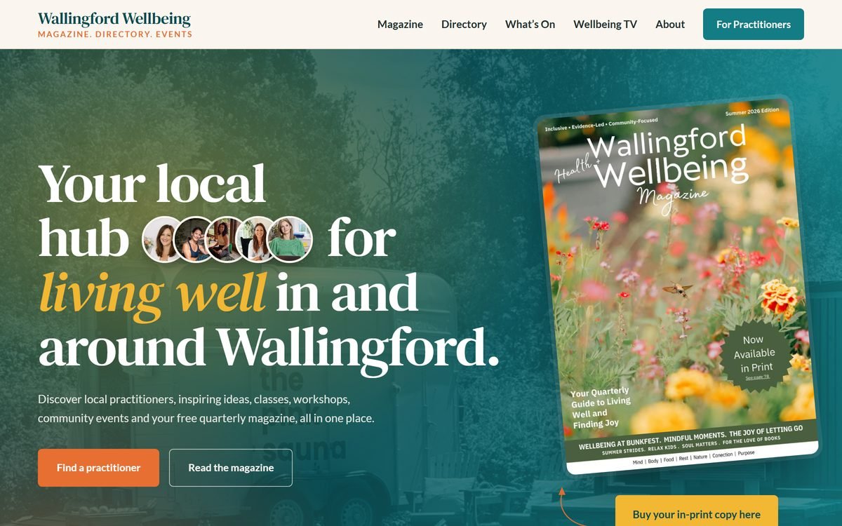 Wallingford Wellbeing: website coded by Pixel Heaven